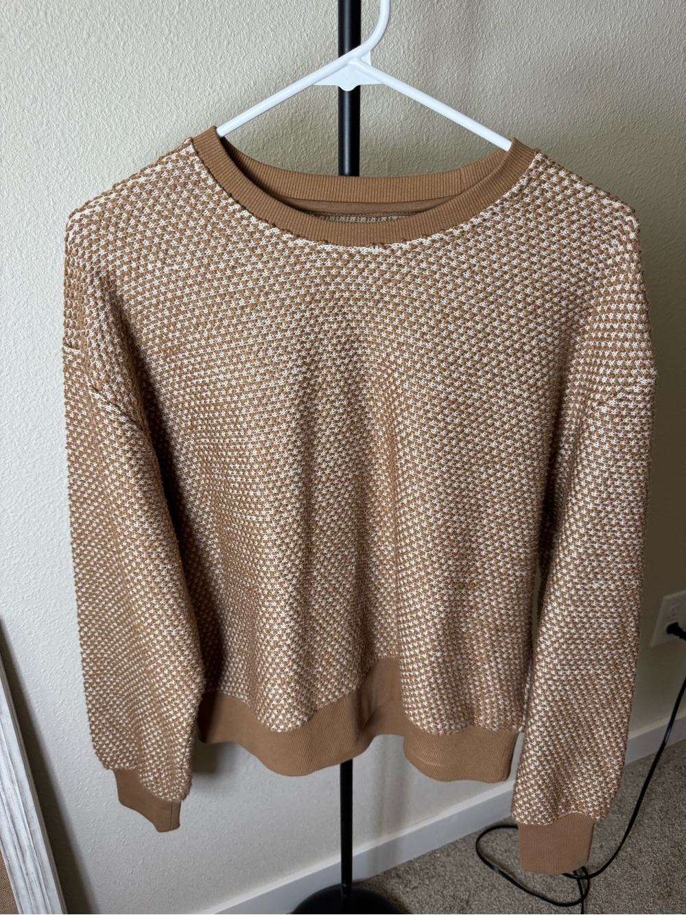 Marine Layer Brown Textured Crew Sweatshirt